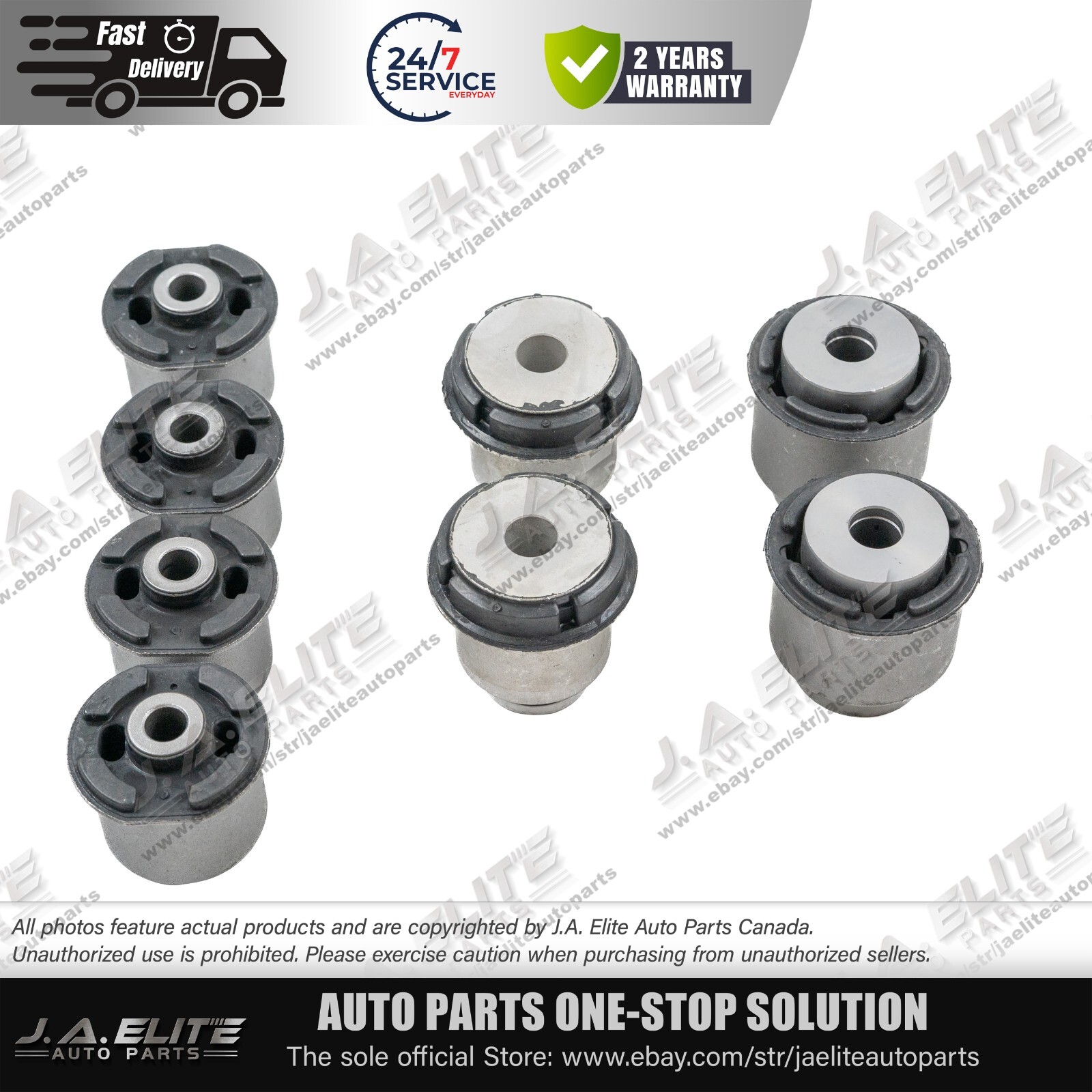 8pcs Front Upper & Lower Control Arm Bushing Kit 🚀 Maserati Levante