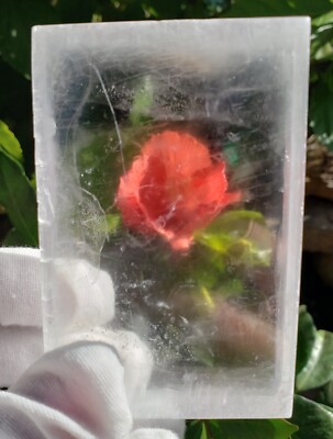 AAA HIGH QUALITY Raw Natural Selenite Slab Slice Crystal Charging Plate, 194g
