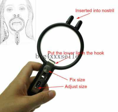 Bundle Nose Hook Open O Circle Mouth Gag Like Women Men Restraints Game New