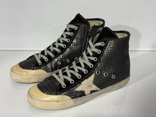 Golden Goose Francy Black Sequin Sneakers Size 8 US