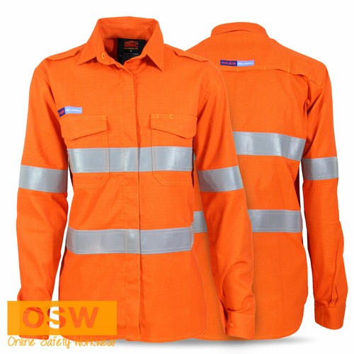 Camisa de Trabajo Hi Vis Damas Mujeres INHERENTE Día Noche PPE2 Ignífuga L/S - Imagen 1 de 5