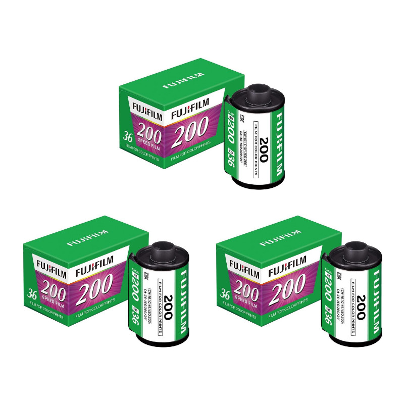 Fujifilm 35mm Colour Print Film c200 - 36 Exposure 200ASA - 135mm - 3 pack