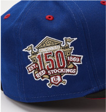 150 Years Cincinnati Reds 9Fifty New Era Snapback Baseball Hat Mens Blue MLB Cap