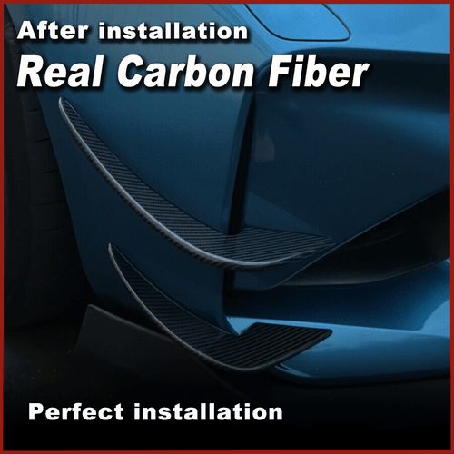 4xCarbon Canards Flaps Splitter alerón delantero aletas labio para BMW F87 M2 16-17 - Imagen 14 de 14