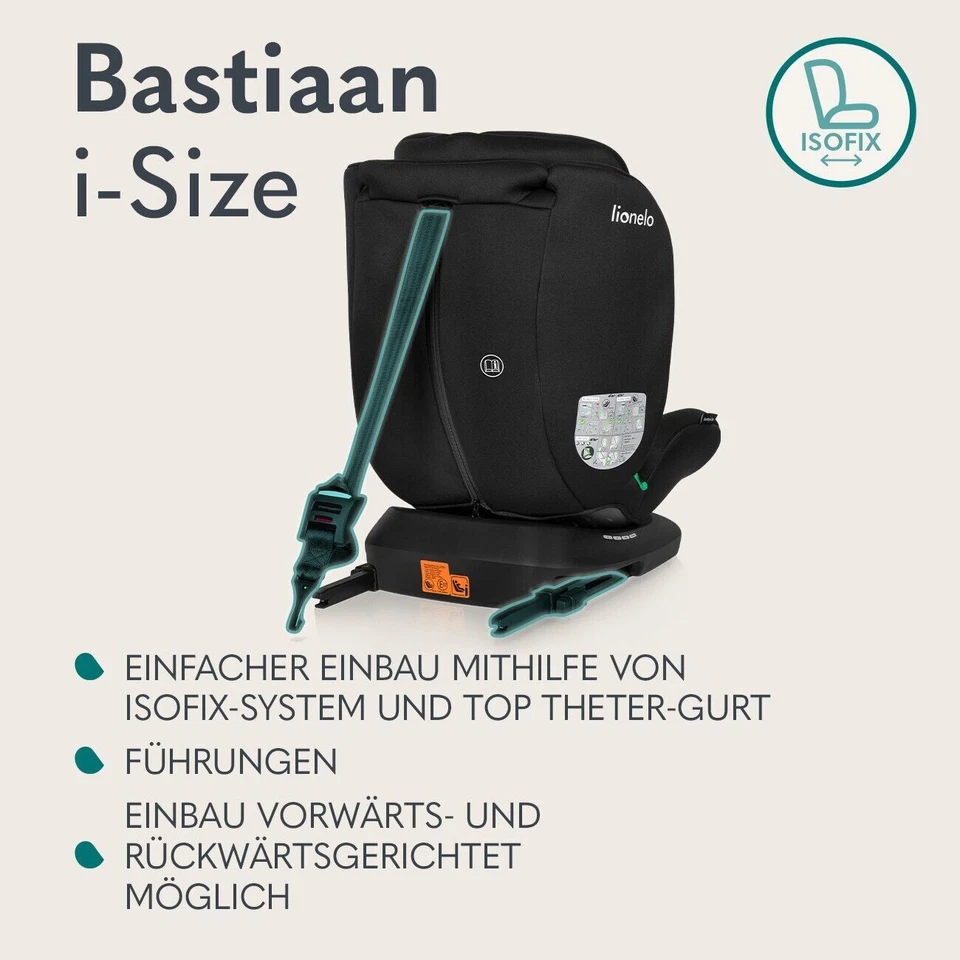 Siège auto Siège auto pour enfants Lionelo BASTIAAN I-SIZE Isofix Top Tether - Photo 4/4