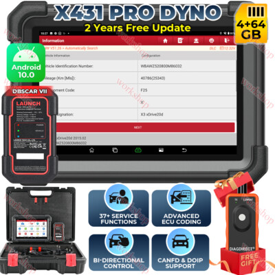 Launch X431 PRO DYNO V+ Pro3S+ Car Diagnostic Scanner Bidirectional Key Coding