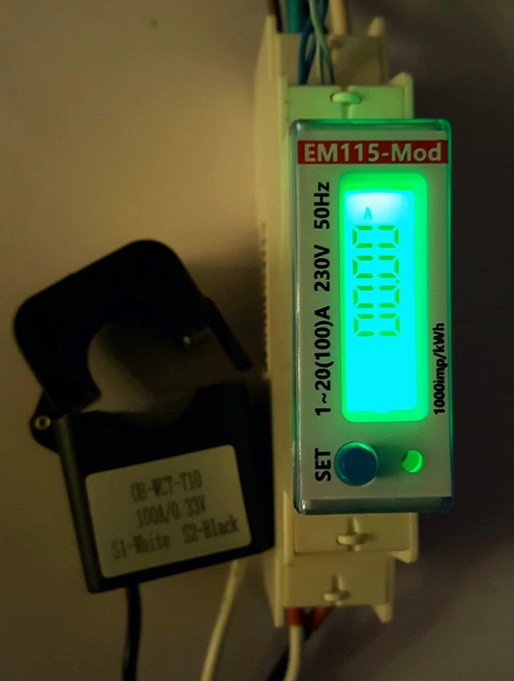 120 to 230 Volts Single phase external CT KWh multimeter DIN rail - Pulse output - Image 4 of 4