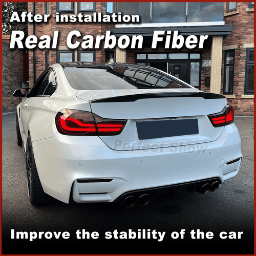 Alerón de carbono alerón trasero borde de demolición labio se adapta a BMW M4 F82 Coupe 2014-20 - Imagen 2 de 9