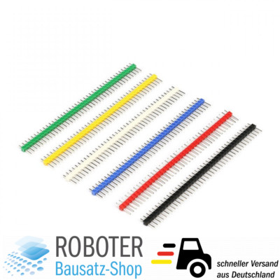 6x Stiftleiste bunt einreihig 40 Pin gerade Pin Header Arduino DIY-Elektronik