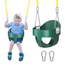 Toddler Swing, Baby Swing Outdoor High Back Full Bucket Swing Set, 330lb Cap...