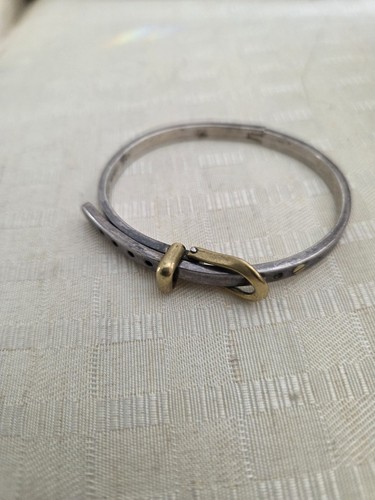 Vintage buckle belt bracelet silver mexico taxco