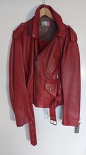 Herren Lederjacke Gr.XL Vera Pelle bordeaux weiches Lammnappa extrabreite...