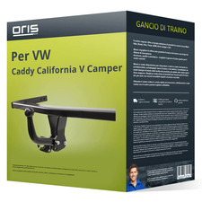 Gancio traino adatto per VW Caddy California V Camper SBB/ SBJ fisso Oris NUOVO