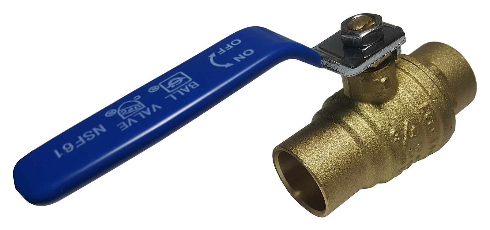 5 Pieces 3/4 Sweat Ball Valve, Brass, Full Port, 600 (Water, Oil, Gas), 1/4 Turn