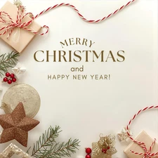 Digital Marry Christmas Design Greeting Card Printable and Shareable