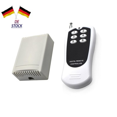 6CH Channel Relay RF Wireless Remote Control Switch Transmitter Receiver Set