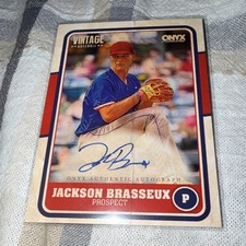 Onyx Vintage 2025 Jackson Brasseux Prospect Autographs Baseball Card VAJABR