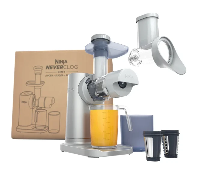 Ninja NeverClog 3-in-1 Juicer Slicer Shredder Powerful Kitchen Appliance