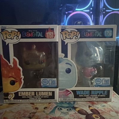 NEW Exclusive Elemental Funko Pop Wade Ripple & Ember Lumen Bundle
