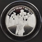 Donald Trump vs Big Tech, 45th President Trump, 1 Troy Oz .999 Fine Silver!
