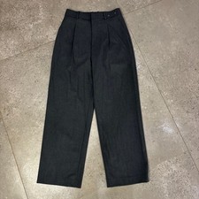 UNIQLO Pleated Dress Pants Men's Size S Grey Polyester Blend Formal Trousers