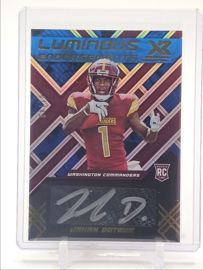 Jahan Dotson Panini XR Luminous Endorsements #LUMJD Blue