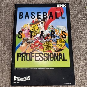 Baseball Stars Professional SNK (Neo Geo AES) Manual Only Nice Shape! 1990