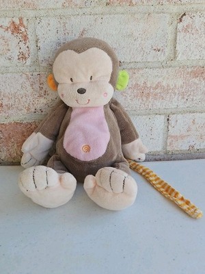 Baby Ganz Collection Mason Monkey Brown Pink Orange Yellow Stripes 9  Plush