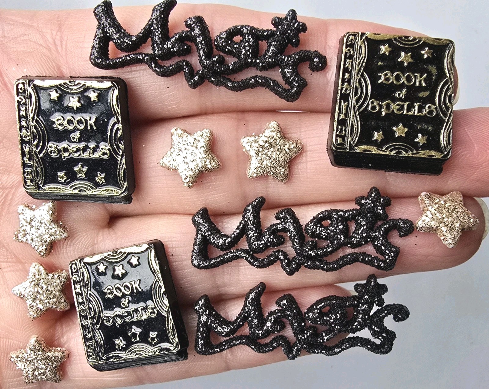 Craft Buttons I PUT A SPELL ON YOU Halloween Witch Book Card Making Dress It Up