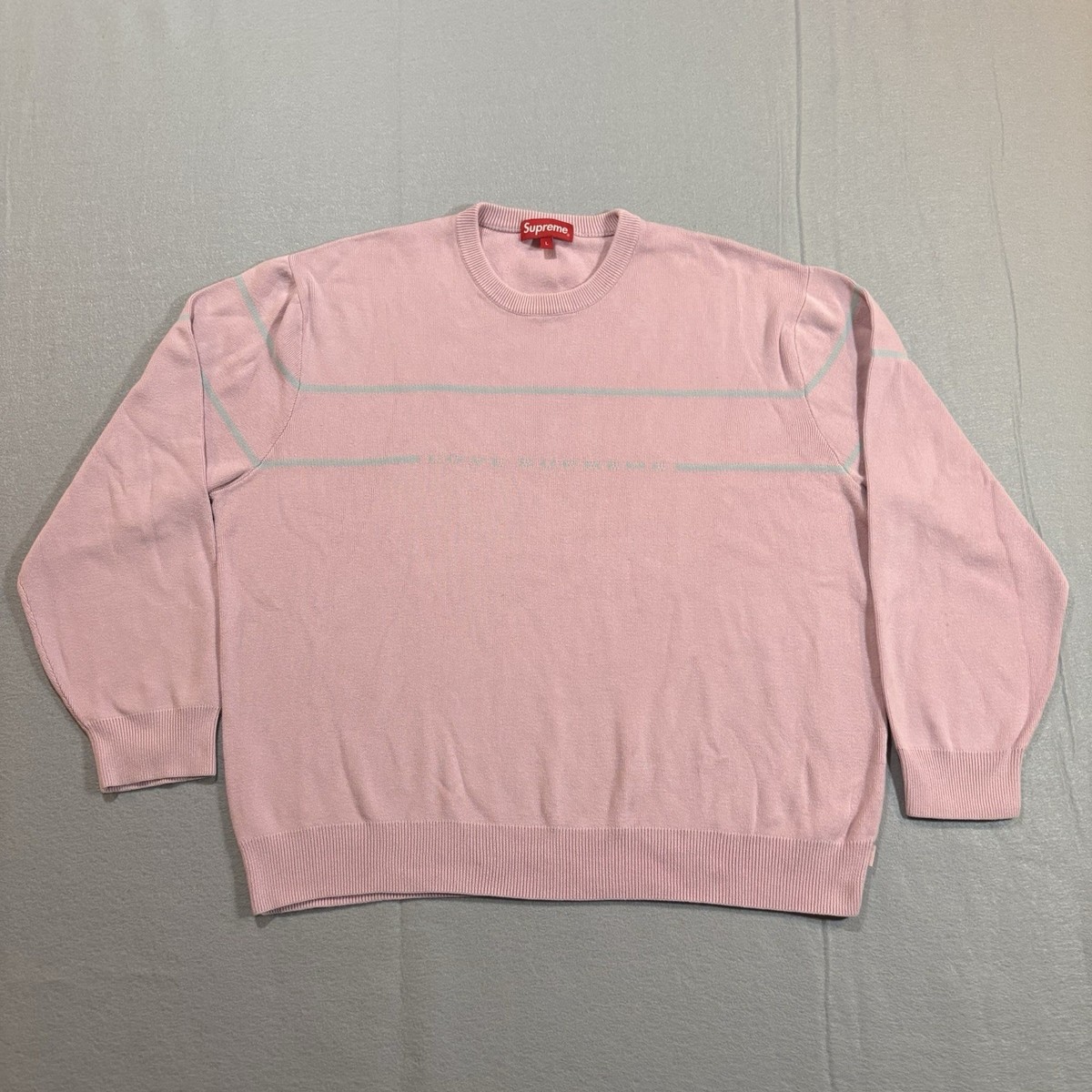 Supreme Love Supreme Sweater Size Large Light Pink FW17 Supreme