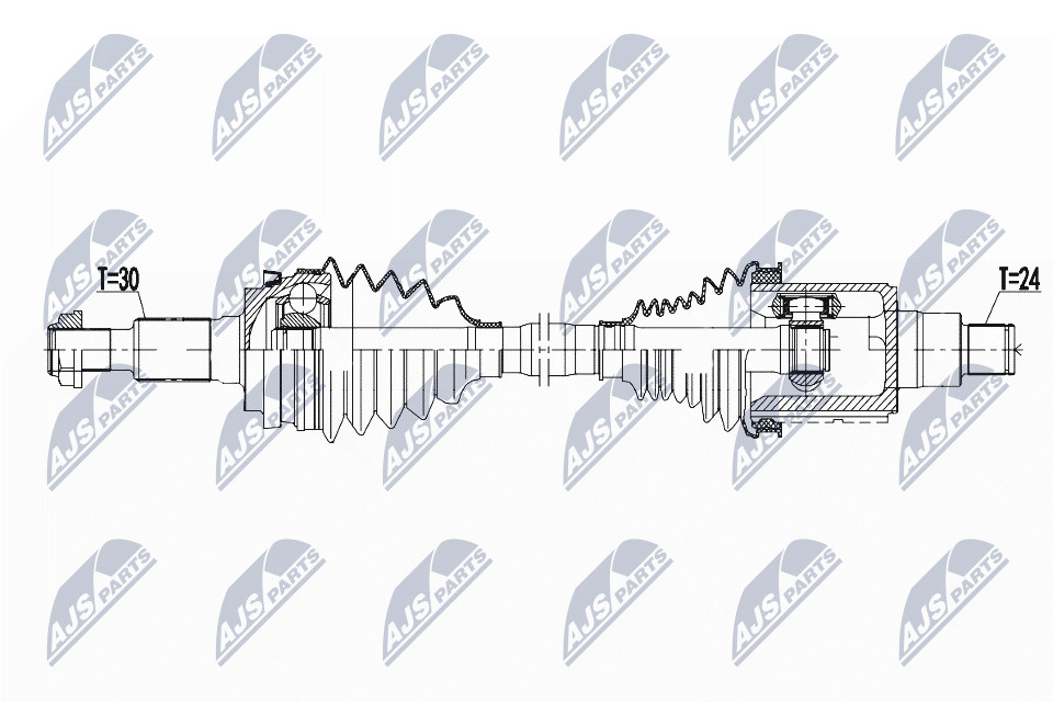 N.T.Y. NPW-PS-006.NTY Drive Shaft for PORSCHE
