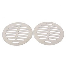 Stainless Steel Round Sink Floor Drain Strainer Cover 4.5 Inch Dia 2pcs,
