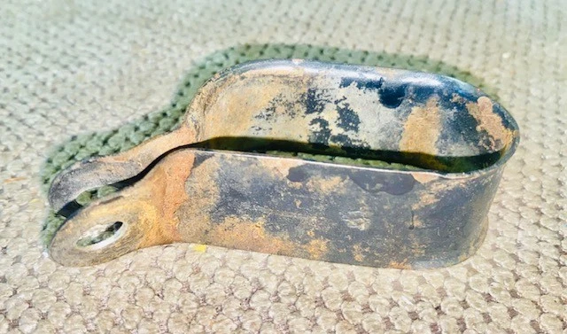 1969-1972 396,402,427,454 Chevy alter. heater hose bracket A Over S GM Original - Image 2 of 3