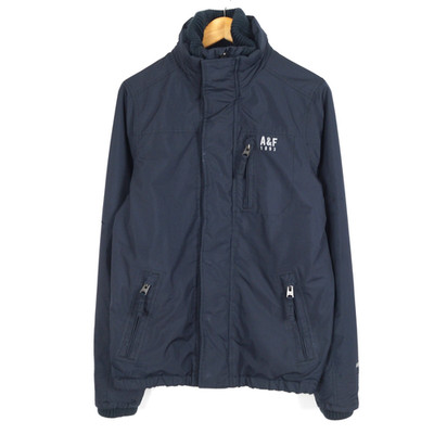 ABERCROMBIE & FITCH Herren Jacke Gr.M Blau Full Zip Isolierte Taschen