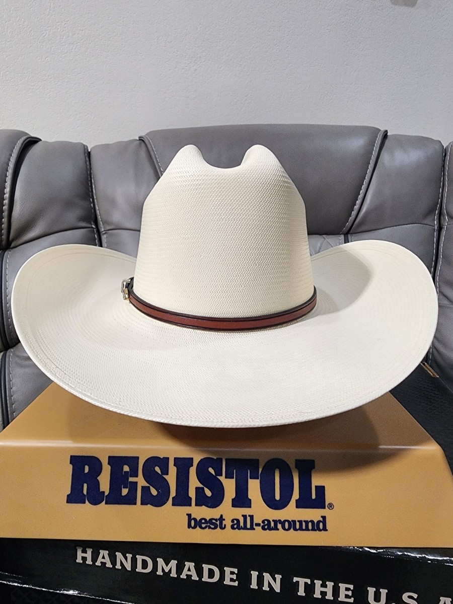 NOS Stetson La Corona 500X Straw Western Cowboy Hat Sz 6 7/8 Rare