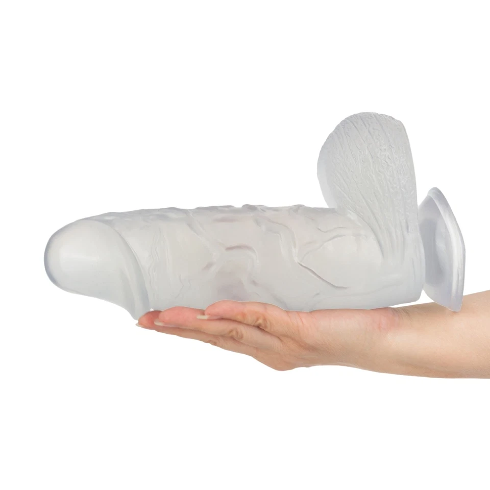 Ventosa super grande extra grande galo gordo grosso com bolas vibrador dong - Imagem 3 de 4