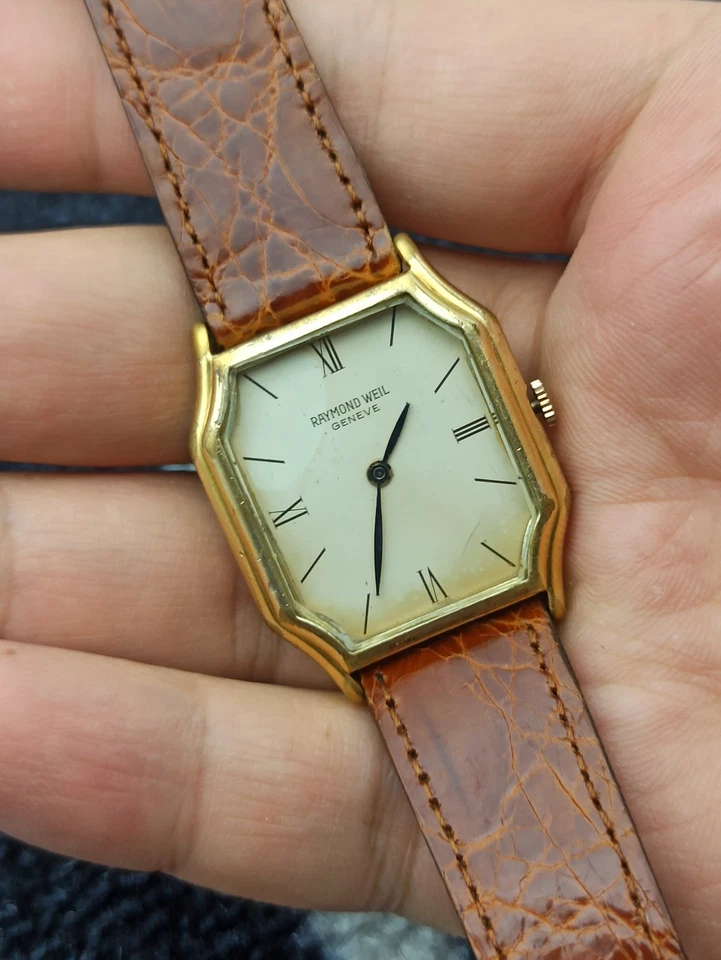 RELOJ ICÓNICO RAYMOND WIL GENEVE AÑOS 70 MODELO HECHO EN SUIZA MECANISMO MANUAL Foto 4 de 4