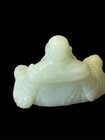 Antique Chinese Pale Green Serpentine Jade Happy Buddha Figurine 3.5" Statue — photo 2