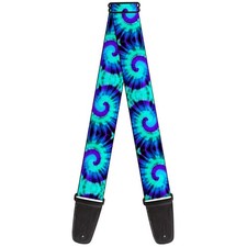 Guitar Strap - Tie Dye Swirl Purples/Blues ACC NEW
