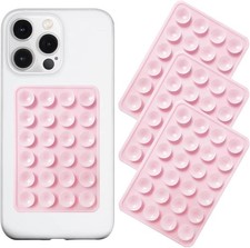 3 Pack Silicone Suction Phone Case Mount, Non Slip Sticky Phone Grip for Cellpho