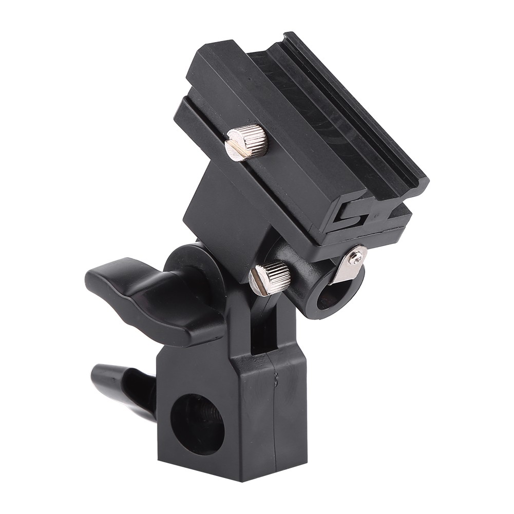 Black Hot Shoe Flash Umbrella Holder Light Stand Bracket For Photo Video Photogr