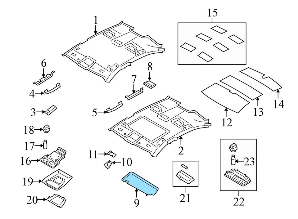 BMW 740I 2010-2015 - Parasol derecho / Espejo 7903770 Foto 4 de 4