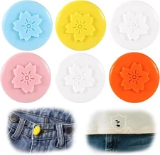 6pcs Button Cover Kit, 0.8in Silicone Funny Mixed Color Craft Set Colorful Butto