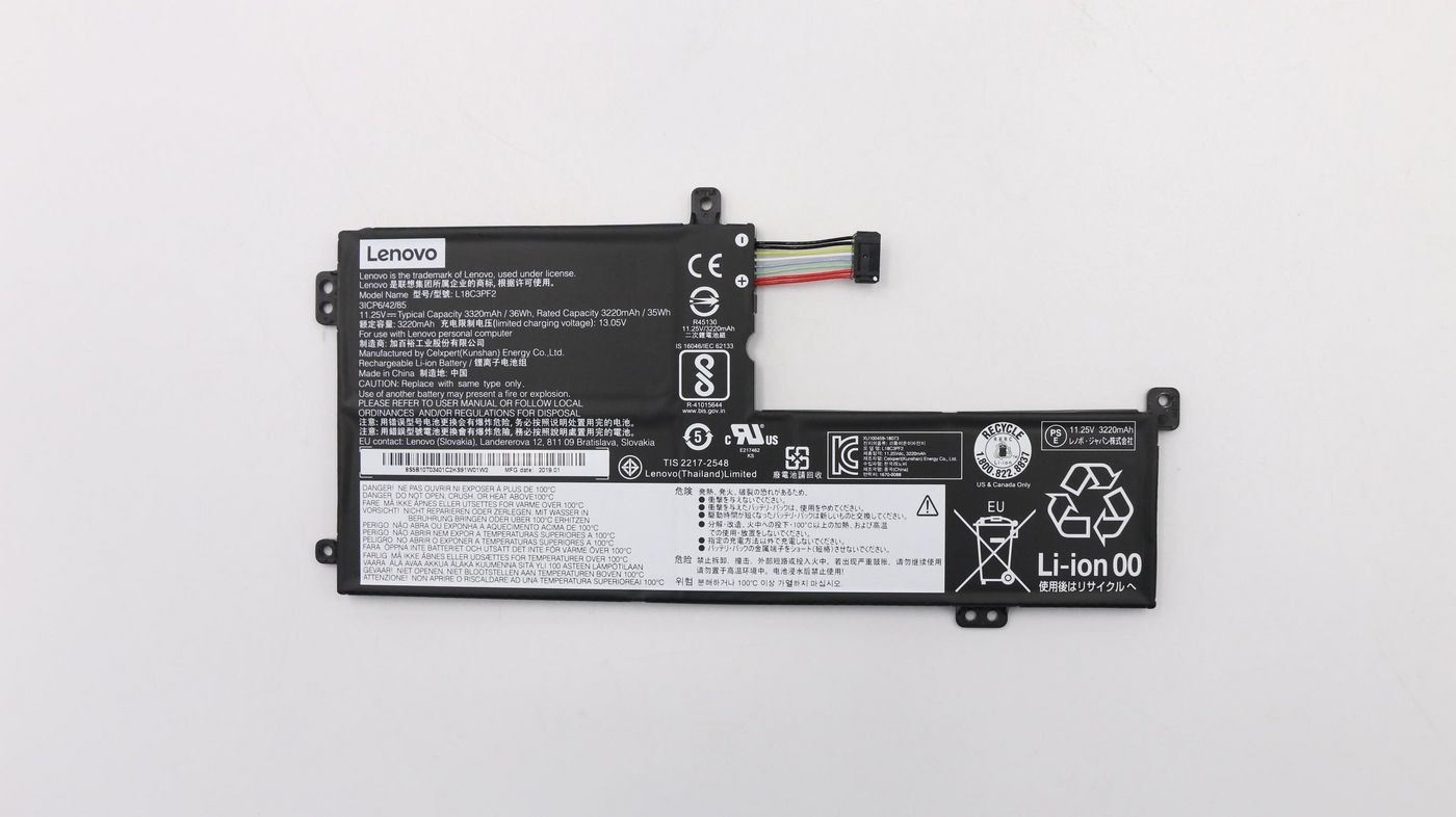 Lenovo 5B10T03401 Battery 11.25V 36Wh 3 Cell