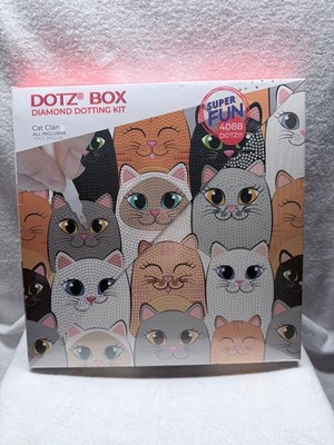 Dotz Box Diamond Dotting Kit Cat Clan 4088 Dotz All Inclusive Craft Kit New