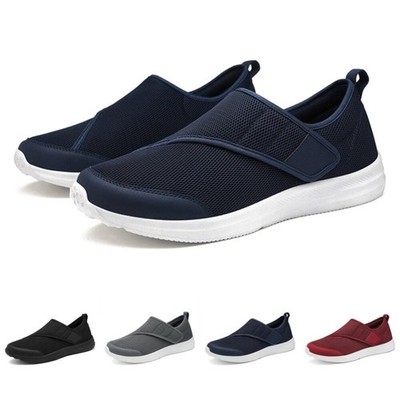 Walkingschuhe Damen Herren Extra Weit Sportschuhe mit Klettverschluss Turnschuhe