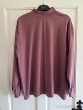 Helllila Langarmshirt mit hohem Kragen für Herren von Classic Collection Gr. M