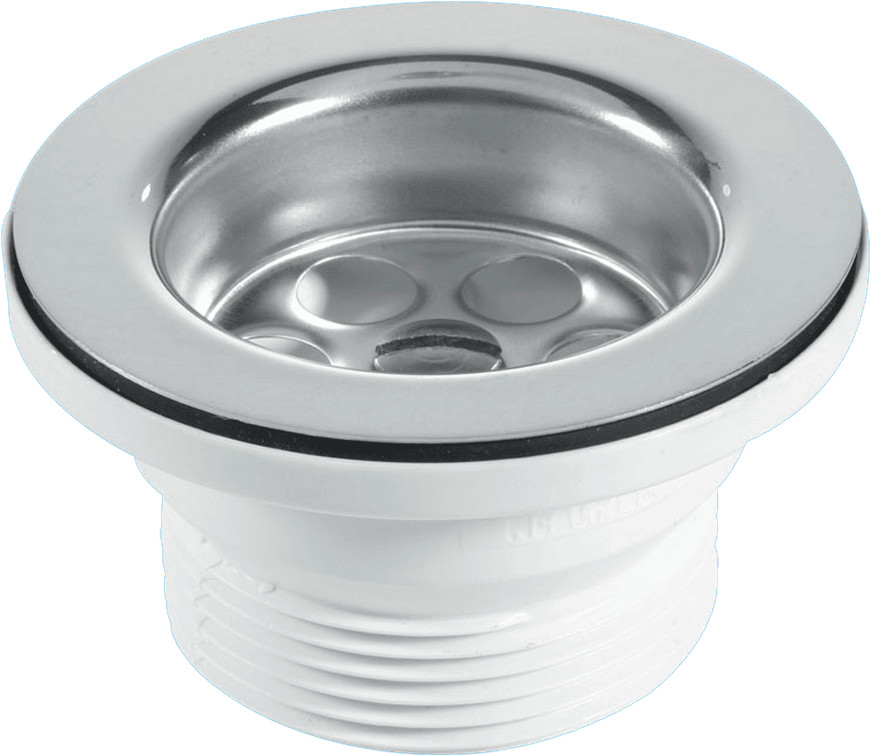 McAlpine BSW10PR 70mm Centre Pin Sink Waste - 1.5"" BSP, Black Handle