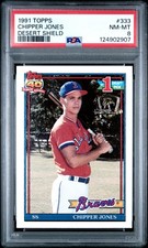 1991 Topps Desert Shield #333 Chipper Jones Desert Shield PSA 8
