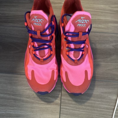 Nike React Air 70 Mystic Red Pink Blast Running Shoe 8 Girls.